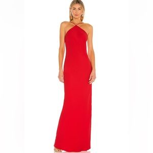 Red Maxi Dress | Amanda Uprichard | Riesling Gown